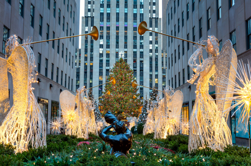 Beginn der Weihnachtszeit in New York mit MegaLichtspektakel